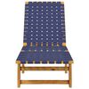 vidaXL Sun Loungers 2 pcs Dark Blue Solid Wood Acacia and Fabric