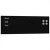 vidaXL Wall-mounted Magnetic Board Black 60x20 cm Tempered Glass
