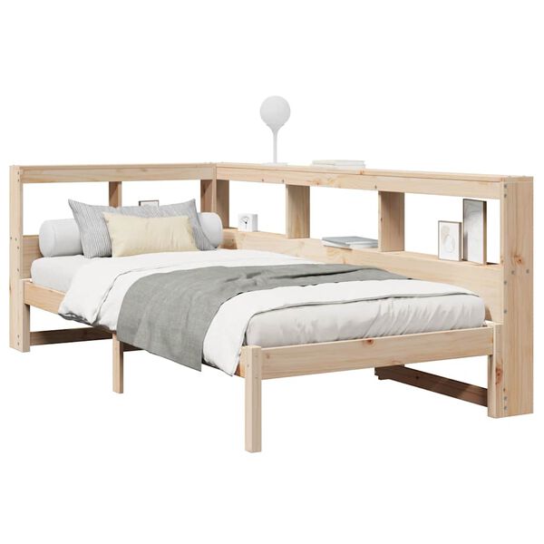 vidaXL Bookcase Bed without Mattress 90x190 cm Solid Wood Pine