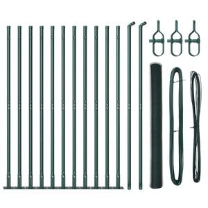 vidaXL Welded Wire Fence with Concrete Base 25 x 1.6 m (W x H)