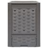 vidaXL Garden Composters 2 pcs Brown 60x60x83 cm 600 L Plastic Rattan