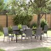 vidaXL Garden Dining Set 7 pcs Grey Powder-Coated Steel