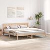 vidaXL Bed Frame Brown 200 x 200 cm Solid Pine wood