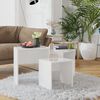 vidaXL Nesting Coffee Tables 3 pcs High Gloss White Engineered Wood