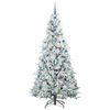 vidaXL Artificial Hinged Christmas Tree White 210 cm PE and PVC