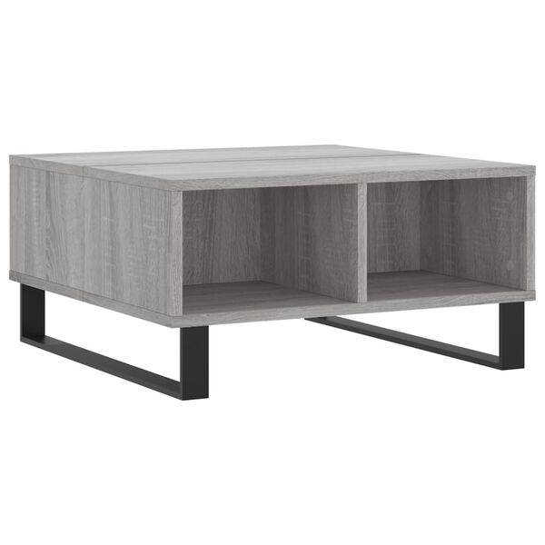 vidaXL Coffee Table Grey Sonoma 60x60x30 cm Engineered Wood