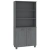 vidaXL Highboard HAMAR Solid Wood Pine Dark Grey