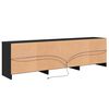 vidaXL TV Units 2 pcs Black Oak 180 x 34 x 50 cm Engineered Wood