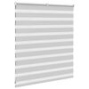 vidaXL Zebra Blind Light Grey 135x100 cm Fabric Width 130.9 cm Polyester