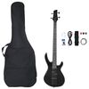 vidaXL Electric Bass Guitar for Beginner with Bag Black 4/4 46"