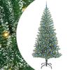 vidaXL Artificial Christmas Tree Snow Flocked with LED Light 240 cm