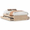 vidaXL Bed Frame without Mattress with Drawers 120x190 cm Small Double Solid Wood Pine