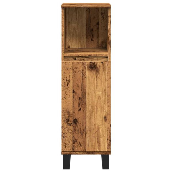 vidaXL Bathroom Cabinet Old Wood 30x30x100 cm Engineered Wood