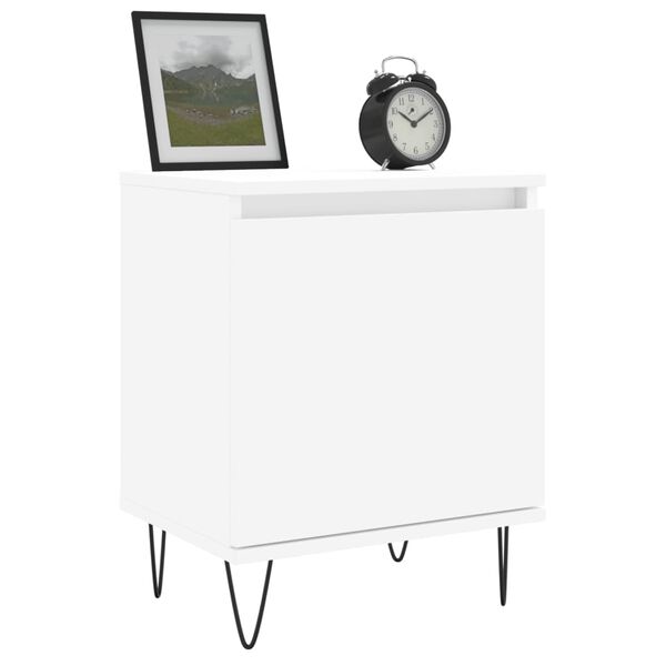 vidaXL Bedside Cabinets 2 pcs White 40x30x50 cm Engineered Wood