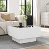 vidaXL Coffee Table with LED White 50x50x30 cm Engineered Wood