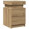vidaXL Bedside Cabinets with LED 2 pcs Artisian Oak 35x39x55 cm Engineered Wood