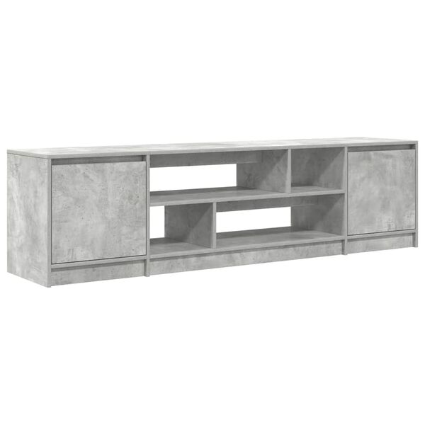 vidaXL TV Cabinet Concrete Grey 188.5x41x50 cm Engineered Wood