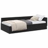 vidaXL Corner Bed Frame with Headboard Black 90 cm x 200 cm Velvet