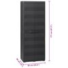 vidaXL Garden Storage Cabinet with 3 Shelves Black