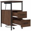 vidaXL Bedside Cabinet 2 pcs Brown Oak 30 x 48 x 61 cm Engineered Wood
