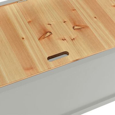 vidaXL Bench Grey 107x45x75.5 cm Solid Wood Fir