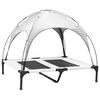 vidaXL Dog Bed Folding Manual Silver Grey 92 x 77 x 82.5 cm Steel