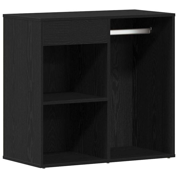 vidaXL Cosmetic Cabinet Black Oak 80 x 40 x 75 cm Engineered Wood