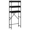 vidaXL Washing Machine Shelf with Shelf Black 0ak 67 x 25 x 163 cm