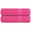 vidaXL Bath Towels "FROGN" 2 pcs Pink 100x150 cm 360 gsm