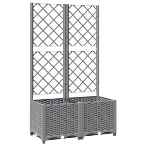vidaXL Garden Planter Light Grey 80 x 40 x 136 cm