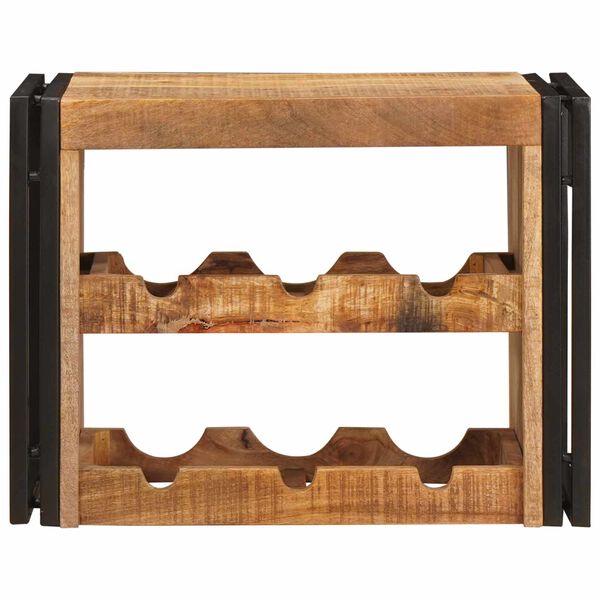 vidaXL Wine Rack Brown 60 x 45 x 33 cm Solid Rough Mango Wood