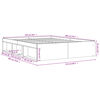 vidaXL Bed Frame without Mattress Brown Oak 150x200 cm King Size King Size