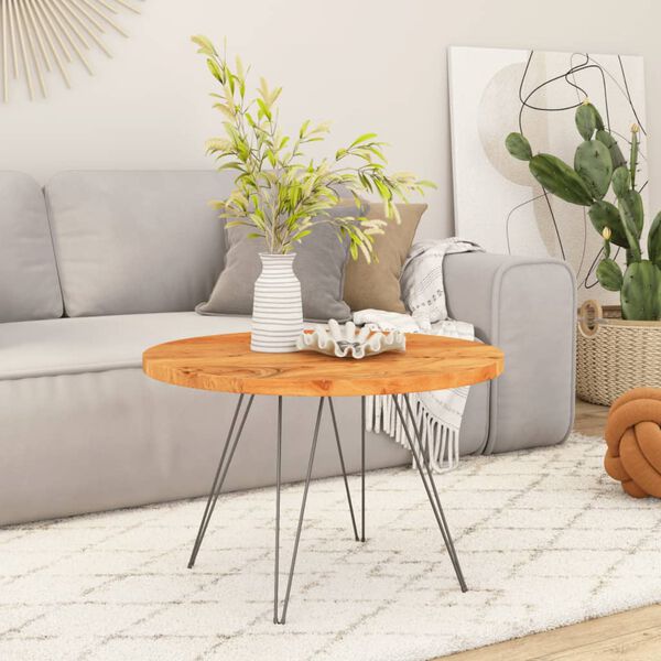 vidaXL Table Top &Oslash;60x3.8 cm Round Solid Wood Acacia