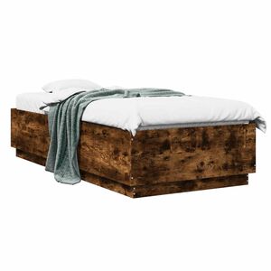 vidaXL Bed Frame Smoked Oak 80 x 200 cm Engineered Wood