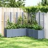 vidaXL Garden Planter with Trellis Blue Grey 160x160x140 cm PP
