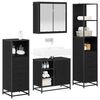 vidaXL Bathroom Furniture Set 4 pcs Black Oak Engineered Wood