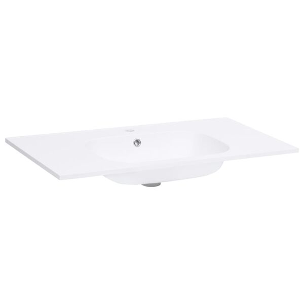vidaXL Built-in Wash Basin 900x460x105 mm SMC White