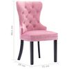 vidaXL Dining Chairs 2 pcs Pink Velvet