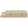 vidaXL Storage Bed Frame Sonoma Oak 100 cm Engineered Wood