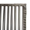 vidaXL Room Divider 4 Panels Grey Poly Rattan