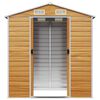 vidaXL Garden Shed Light Brown 191x130x198 cm Galvanised Steel