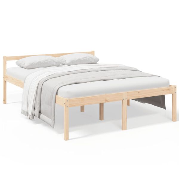 vidaXL Senior Bed without Mattress 160x200cm Solid Wood Pine