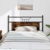 vidaXL Headboard Smoked Oak 107 cm Engineered Wood and Steel