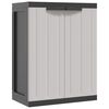 vidaXL Outdoor Storage Cabinet Grey and Black 65x37x85 cm PP
