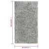 vidaXL High Pile Shaggy Rug Grey 80x150 cm 50 mm