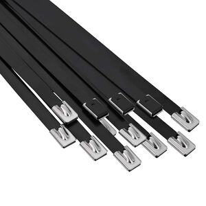 vidaXL Cable Tie 12 pcs 7.9 x 350 mm Black