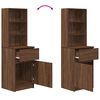 vidaXL Bedside Cabinet Brown Oak 39x35x125 cm Engineered Wood
