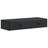 vidaXL Wall-Mounted Side Table Wall-mounted Black 87.5 x 34.5 x 17 cm