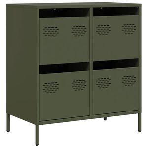 vidaXL Sideboard Olive Green 68x39x73.5 cm Cold-rolled Steel