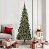 vidaXL Corner Artificial Christmas Tree Green 180 cm PVC and Metal